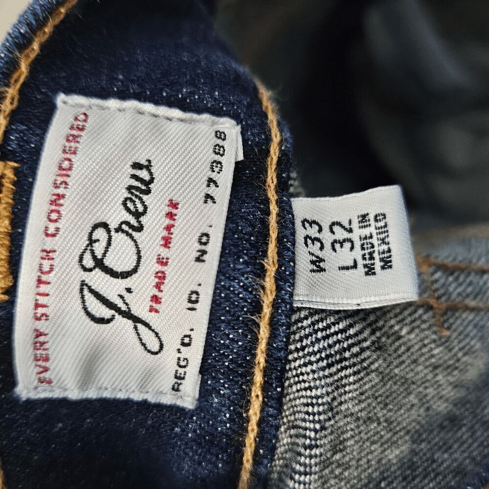 J. Crew Denim 770 Straight-fit Stretch on Demand jean in ink wash AB054 Mens 33× - Picture 6 of 6
